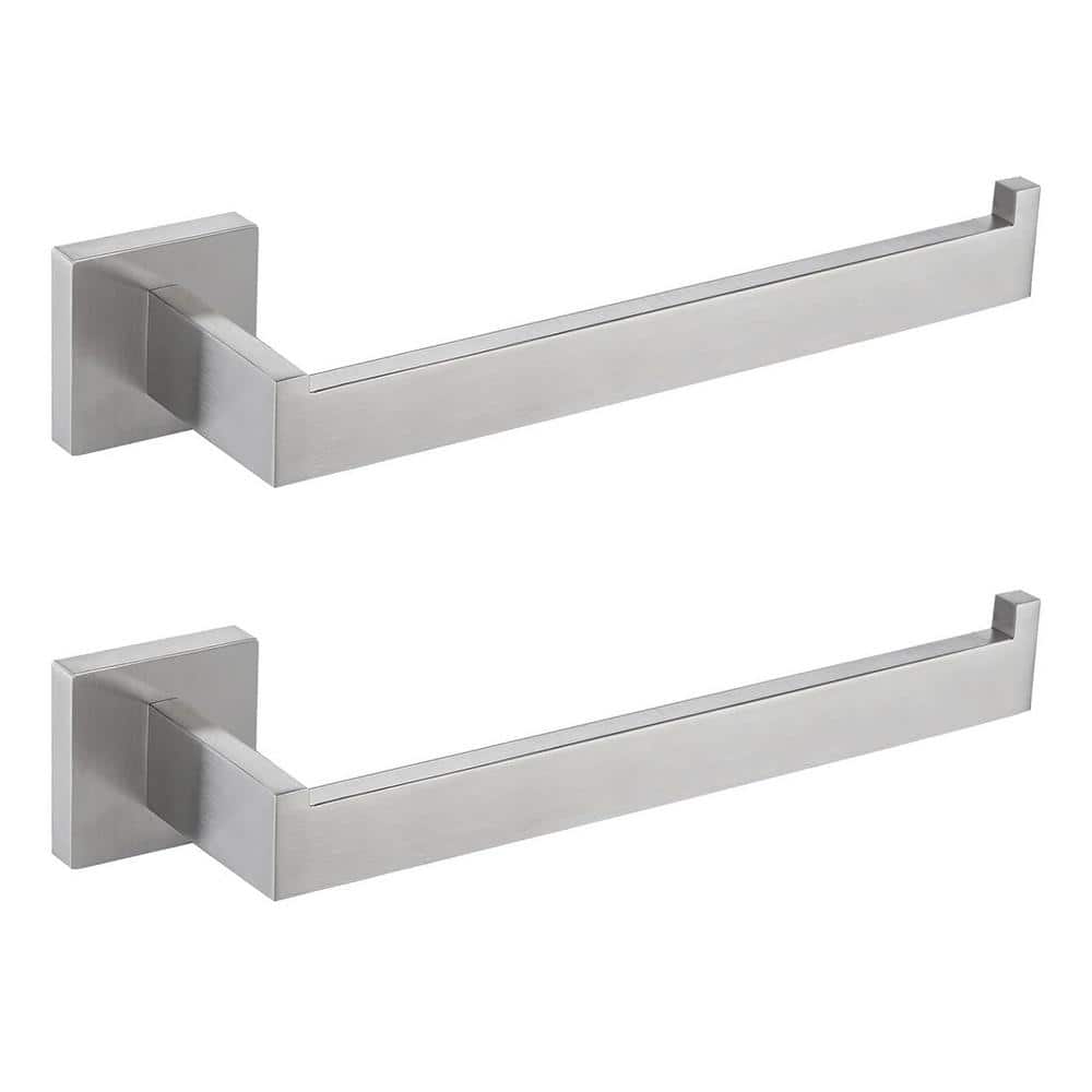 Bath 9 in. Wall Mounted Towel Bar Stainless Hand Towel Bar Towel Holder in Brushed Nickel (2-Pack) price history on PriceWatchPro