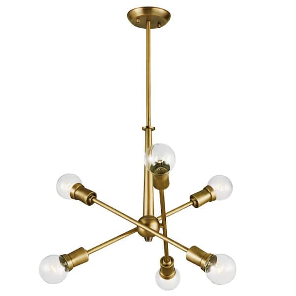 Kichler Arcus 6-Light Gold Mid-century Chandelier