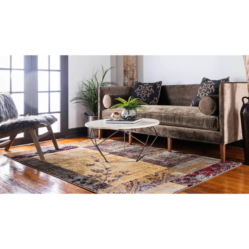 Handmade Braided Spot 4' x 6' Easy-Care Black Synthetic Rug