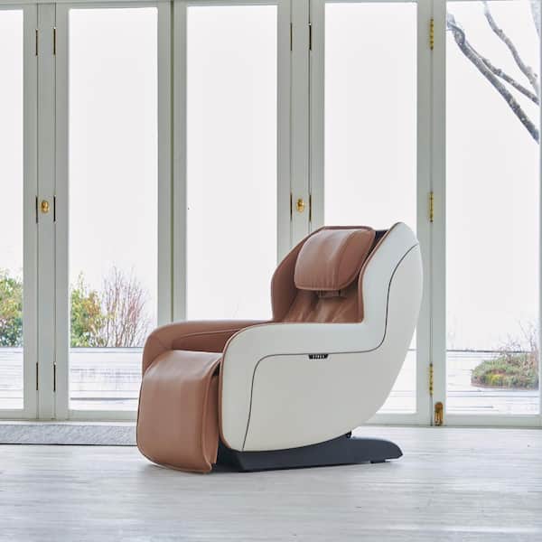 Synca Wellness CirC+ Beige Modern Synthetic Leather Heated Zero Gravity SL  Track Massage Chair CirC+ - The Home Depot