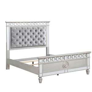Gray Wood Frame Full Panel Bed