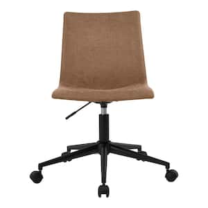 Declan Swivel Office Chair in Distressed Camel Brown