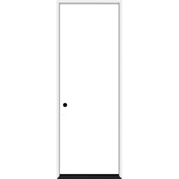 36 in. x 96 in. Primed Flush HB RHIS Composite 20Min Fire-Rated House-to-Garage Single Prehung Interior Door w/Blk Hinge