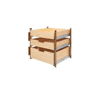Rev-A-Shelf 18.88 in. H x 20.5 in. W x 21.25 in. D Wood Food Storage  Container Organizer for Base 21 Cabinets 4FSCO-24SC-1 - The Home Depot