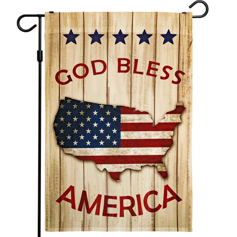 1 ft. x 1.5 ft. Polyester God Bless America USA Map 2-Sided Garden Flag Printed Blockout price history on PriceWatchPro