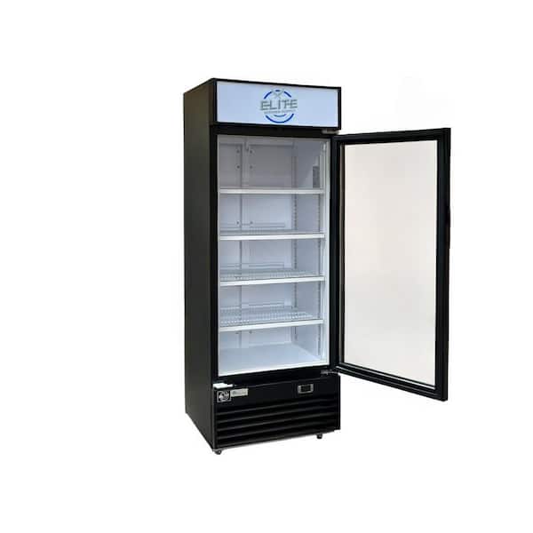 25 in. W 11.47 cu. ft. Auto/Cycle Defrost Commercial NSF Glass Door Refrigerator ESM13R in Black