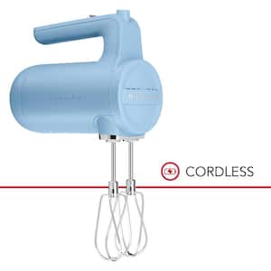 Cordless 7-Speed Blue Velvet Hand Mixer