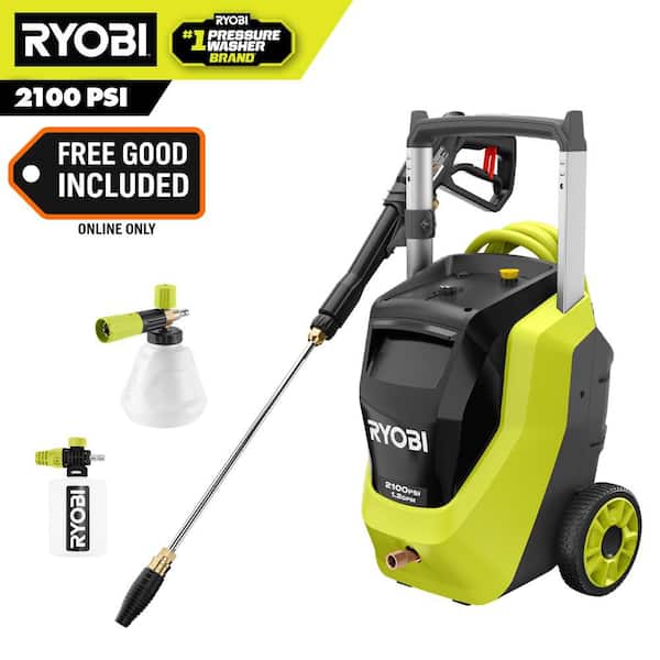 2100 PSI 1.2 GPM Cold Water Corded Electric Pressure Washer with Premium Foamer