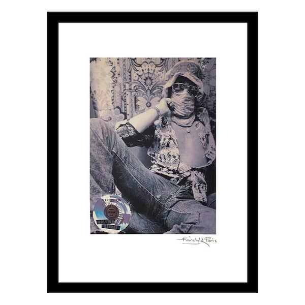 VENICE BEACH Collections Mick Jagger Rolling Stones Steel Wheels VIP Edition Vintage Fairchild Paris Framed Graphic Print, 18 in. x 14 in.