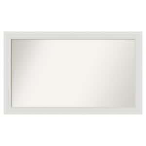 Flair Soft White Narrow 40 in. x 24 in. Custom Non-Beveled Satin Recyled Polystyrene Bathroom Vanity Wall Mirror