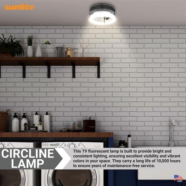 Sunlite 9 in. 30-Watt Circline T9 Fluorescent Tube Light Bulb, Daylight 5000K (2-Pack) Sunlite 9 in. 30-Watt Circline T9 Fluorescent Tube Light Bulb, Daylight 5000K (2-Pack)