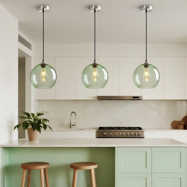 ZHLWIN Home Lighting ‎60-Watts 1-Light 9.84 in. Light Green Glass