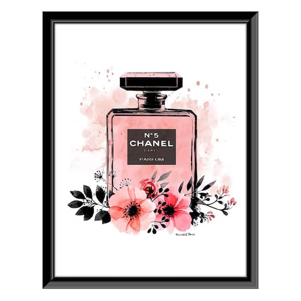 VENICE BEACH Collections Fashion Floral Glam Perfume Bottle by Fairchild Paris Framed Graphic Print Abstract Poster Art Print 18 in. x 14 in.
