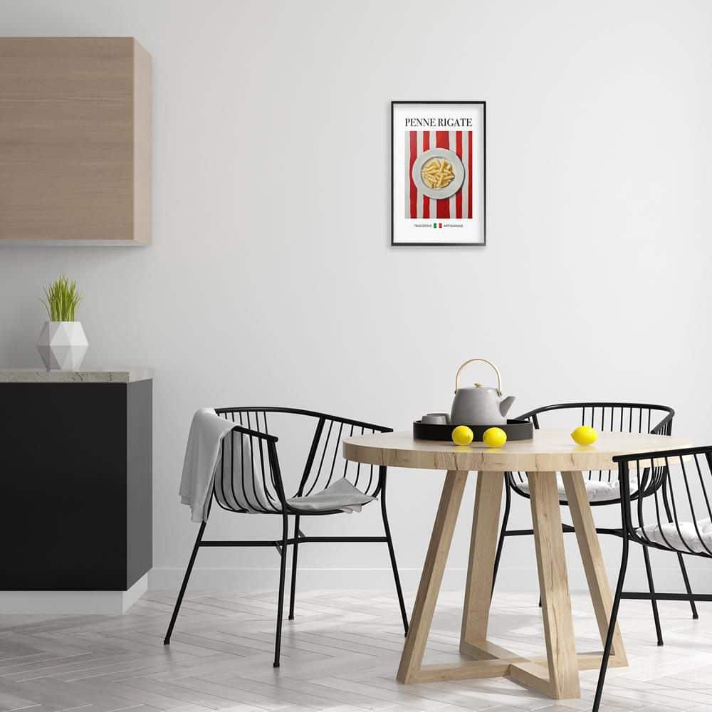 Traditional Penne Rigate Pasta by Andreas Magnusson Black Framed Food Giclee Art Print 18 in. x 12 in. price history on PriceWatchPro