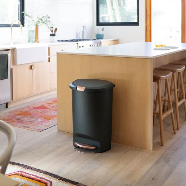 simplehuman 13 Gal. / 50 Liter Semi-Round Step Kitchen Trash Can