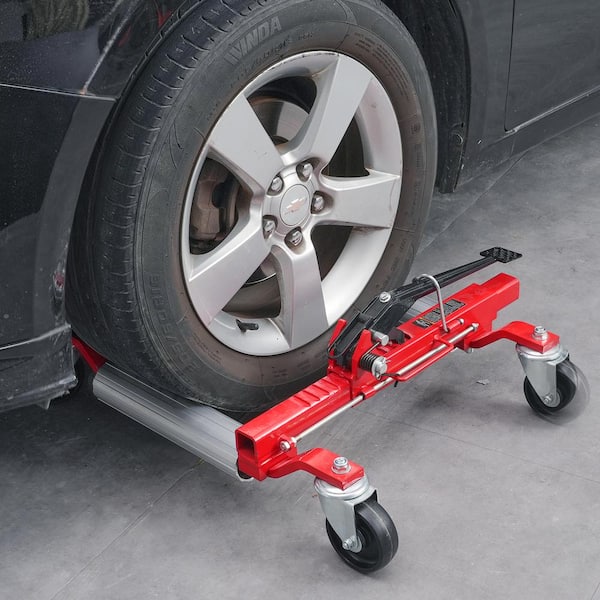Wheel Dolly, Max Capacity 1500 lbs. Car Dolly, Car Jack Dolly Lifter, Heavy Duty Vehicle Positioning Ratchet Tire Jack