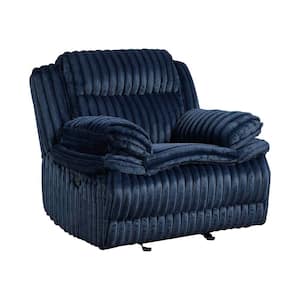 Lazzara Dyersburg Dark Gray Corduroy Fabric Manual Glider Recliner