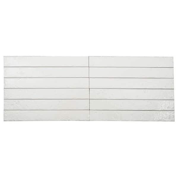 Apollo Tile Valenza 2 in. x 16 in. Glossy Soft White Ceramic