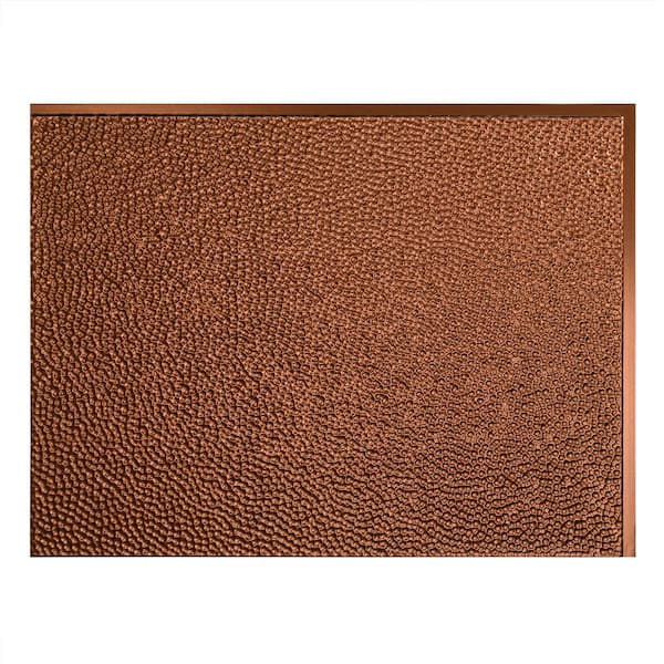 Fasade 18.25 in. x 24.25 in. Oil-Rubbed Bronze Hammered PVC Decorative Backsplash Panel