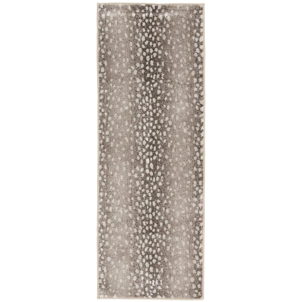 Stratford Iridessa Greige/Whitecap 33 in. x Your Choice Length Stair Runner Rug