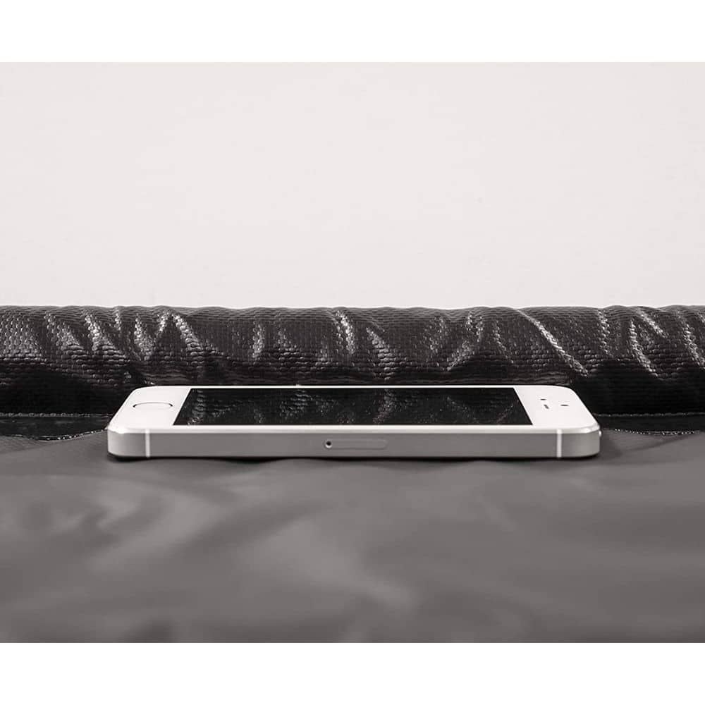 Black PVC Garage Containment Mat with Squeegee, 7.9' x 16'