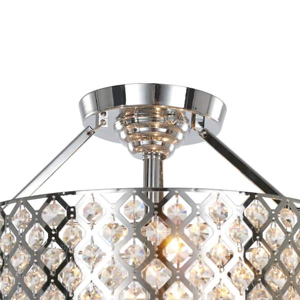 Home Decorators Collection Kimberly 3-Light Crystal and Chrome
