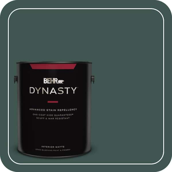 BEHR DYNASTY 1 gal. Home Decorators Collection #HDC-CL-21A Dark Everglade Matte Interior Stain-Blocking Paint & Primer