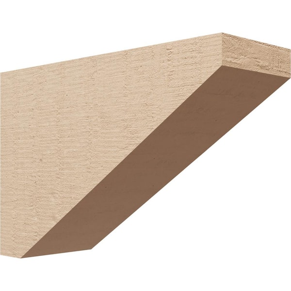 Ekena Millwork Classic Series 3 5 in. x 15 in. x 10 in. Concord Rough Cedar Woodgrain Timberthane Polyurethane Corbel in Primed Tan