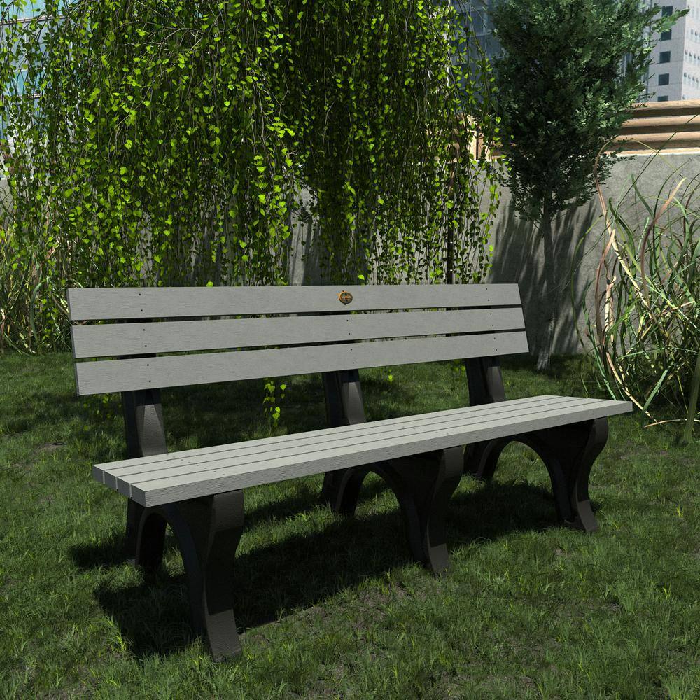 Aurora 6 ft Coastal Teak Poly Lumber Park Bench