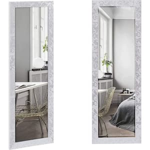 14 in. W x 42 in. H Rectangle Silver Over The Door Mosaic Mirror