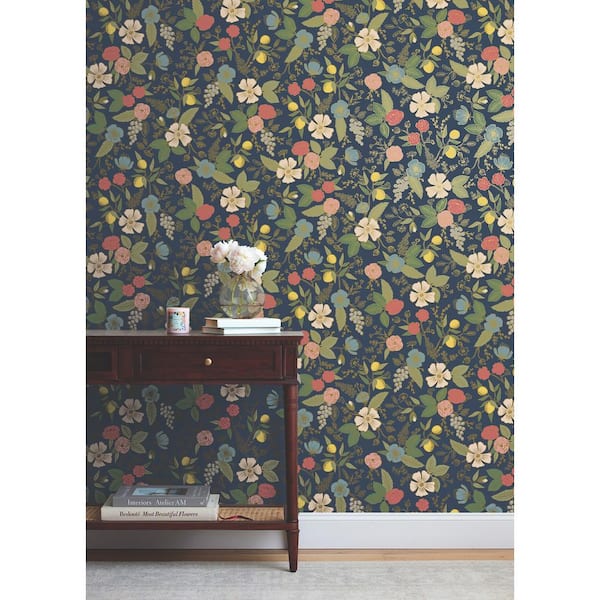 Colette Navy Peel and Stick Wallpaper