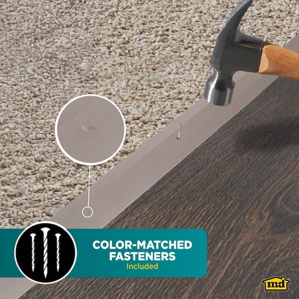 M-D Building Products 2 in. x 144 in. Pewter Aluminum Carpet Trim
