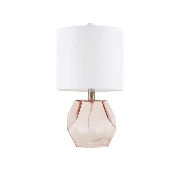 Bella 18.85 in. Pink Table Lamp