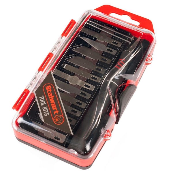 Stalwart Hobby Knife Set with Scribe Needles (16-Piece)