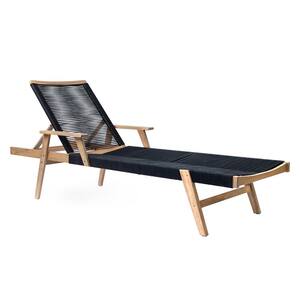 Hot Seller 79 in. Wood and Rope Patio Bench Sunlounger Sunbed for Backyard Poolside Porch Balcony Lawn