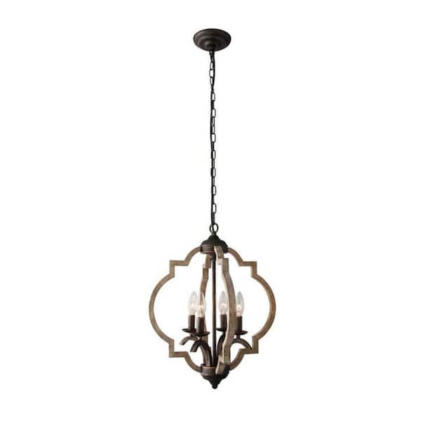 INNOBULE 4-Light Black Chandelier