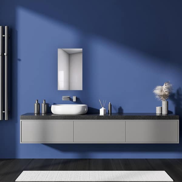 Royale 24 in. W x 40 in. H Rectangular Medicine Cabinet with Mirror Defogger, Removable 3X Magnifying Mirror, Left Hinge
