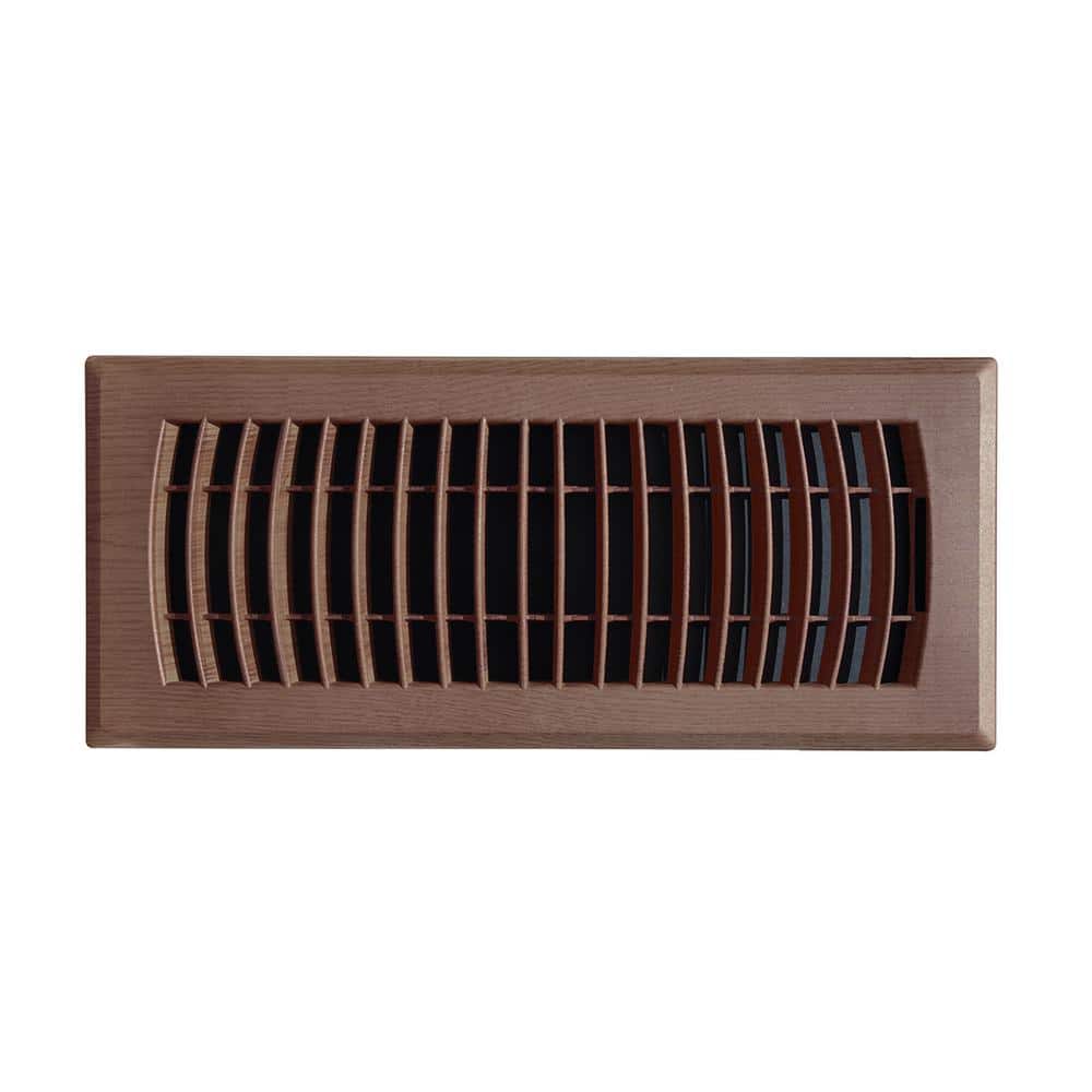 4 in. x 10 in. Plastic Floor Register in Mahogany Grain price history on PriceWatchPro