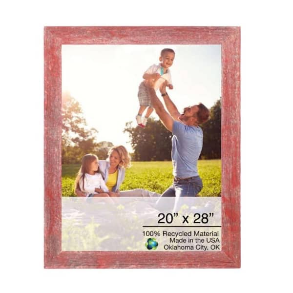 HomeRoots Victoria 20 in. W. x 28 in. Rustic Red Picture Frame