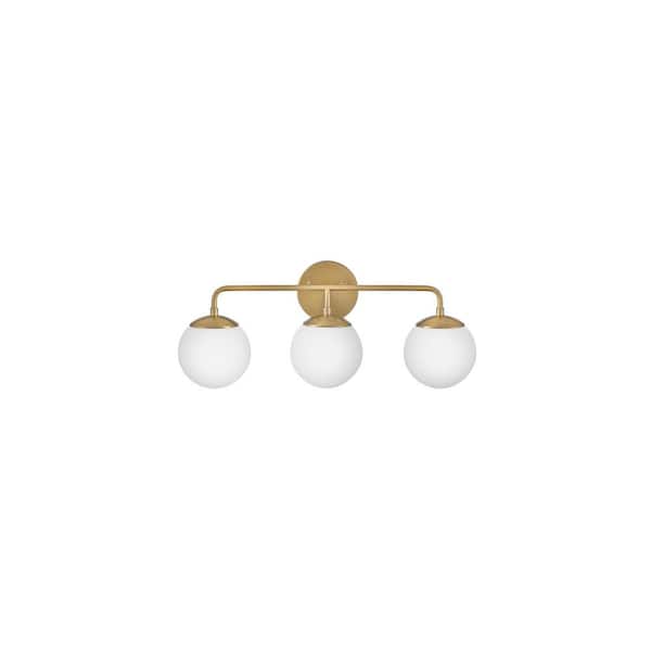 LARK Juniper 24.0 in. 3 Light Lacquered Brass Vanity Light