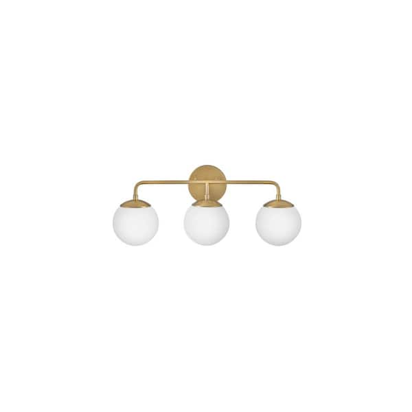 LARK - Juniper 24.0 in. 3 Light Lacquered Brass Vanity Light