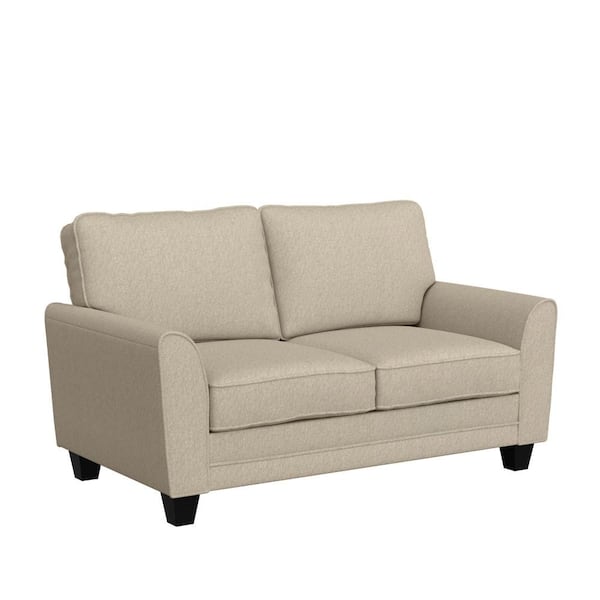 Hillsdale Furniture Daniel 63 in. Slope Arm Polyester Modern Rectangle Removable Cushions Beige