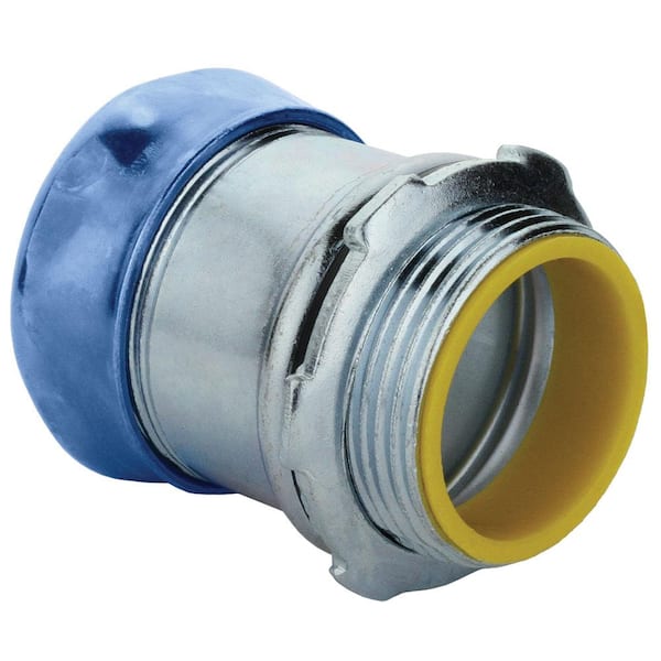 Commercial Electric 2 in. Electrical Metallic Tubing (EMT) Raintight Compression Connector with Insulated Throat