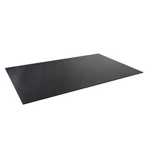 4 ft. x 6 ft. x 0.118 in. Black Rubber Fitness Utility Mat (24 sq. ft.)