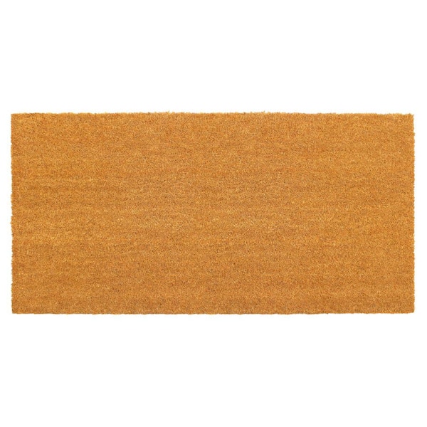 Unbranded Natural 24 in. x48 in. Machine Tufted Plain Doormat