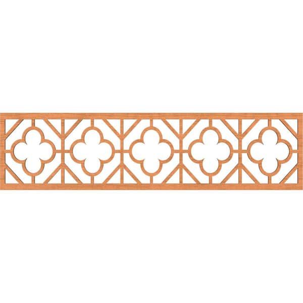 Ekena Millwork Hazelton Fretwork 0.25 in. D x 47 in. W x 12 in. L Cherry Wood Panel Moulding