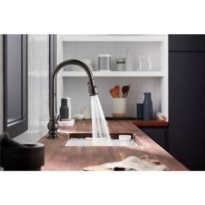 Artifacts Single-Handle Kitchen Sink Faucet with Konnect and Voice-Activated Technology in Oil-Rubbed Bronze