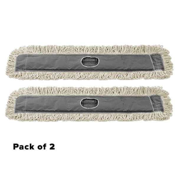 Alpine Industries 36 in. Cotton Dust Dry Mop Replacement Head (2-Pack)