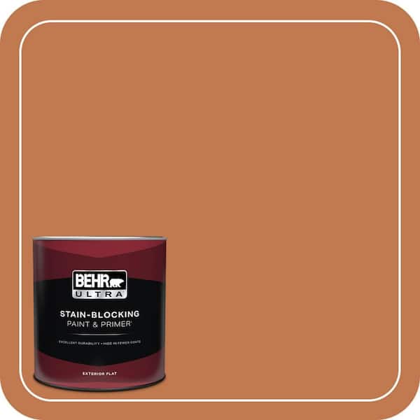 BEHR ULTRA 1 qt. #240D-6 Chivalry Copper Flat Exterior Paint & Primer