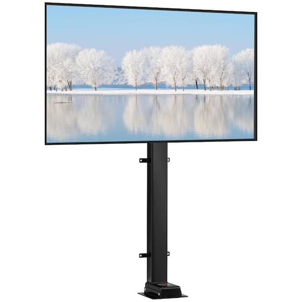 Motorized TV Mount Stand Lift Stroke Length for 32-65 in. TV Lift with Height Adjust 28.7-64.2 in. with Remote Control